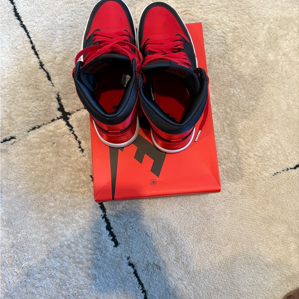 Women's Red and Black Athletic Shoes
